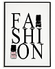 plakaty Plakat motywacyjny z napisem FASHION szminka
