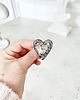 broszki Broszka mini SERCE 12 ręcznie haftowana przypinka miłość