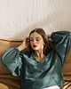bluza bez kaptura damska Mimi sweatshirt bottle green