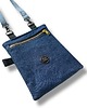 saszetka nerka Płaska saszetka podróżna blue denim