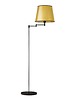 lampy podłogowe Czarno-złota lampa stojąca z regulowanym ramieniem ASTI MIRROR