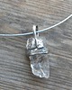 srebrne naszyjniki Jasny  Kwarc dymny  - naszyjnik  - pojedynczy akcent