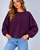bluza bez kaptura damska Bluza Flavia Śliwka