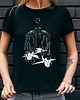 t-shirt damskie Koszulka damska czarna  Klatka
