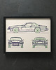 grafiki i ilustracje WYDRUK NA TEKTURZE 30X40 JAGUAR XJS