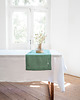 obrusy i serwetki Lniany Bieżnik Heavy Linen EUCALYPTUS GREEN