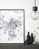 plakaty Mapa Olsztyna - plakat Olsztyn na prezent