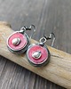 kolczyki wire wrapping Kolczyki miedziane z koralem i perłą