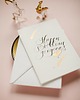 kartki scrapbooking Kartka artystyczna kaligrafowana ręcznie atramentem Happy Birthday gorgeous