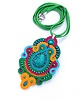 wisiory Jade wisior sutasz kolorowy barwny w stylu indyjskim z jadeitem
