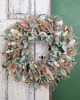 wianki Szept natury - wianek z suszonych kwiatów i traw. Eukaliptus. Różowy