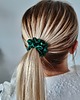 gumki do włosów Gumka jedwabna, scrunchie, frotka bottle green MINI