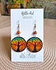 kolczyki drewniane Magia drzew, kolczyki ręcznie malowane