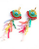 kolczyki soutache Sutaszowe kolczyki BELIZE z koralowcem