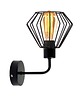 kinkiety Druciany kinkiet do czytania w sypiali ERIE LOFT w stylu loftowym