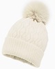 czapki dziecięce Dziewczęca czapka na zimę LAILANA z pomponem ekri