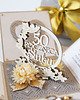 kartki scrapbooking 50 rocznica ślubu, złote gody, exploding box, kartka 3d