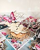 kartki scrapbooking Exploding box na urodziny niebiesko-różowy