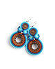 kolczyki soutache Eira M - kolczyki etno, srebro