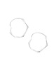 kolczyki srebrne WAVES singe BIG Circle / silver earrings