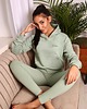 komplety damskie Komplet homewear bluza i legginsy pistacjowy