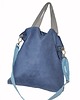 torby XXL Torba hobo XXL - kobalt, szarość, błękit