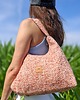 torby na ramię Torba Hobo na ramię z koralowej plecionki