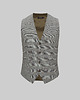 moda - inne Kamizelka szara w kratę do zestawu caronia slim fit 60