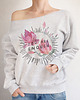 bluza bez kaptura damska You are enough Szary gruby Z