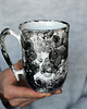 kubki Kubek  Biało Czarny Ceramiczny 325ml