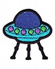 naszywki na ubrania Naszywka naprasowanka UFO SPODEK termoprzylepna haft dla dzieci 4,6x4,7cm