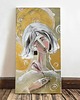 plakaty Plakat Anioł beżowy z kwiatem. Giclee