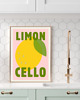 plakaty Limoncello poster, plakat cytryny,  dekoracja ścienna kuchni