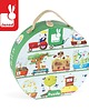puzzle dla dzieci Puzzle dla dzieci w walizce traktor Janod 3+