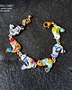bransoletki - inne Urocza bransoletka boho z cudnymi kolorowymi emaliowanymi ptaszkami  handmade