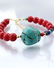 bransoletki z kamieni naturalnych Bransoleta z turkusem, koralem czerwonym, lapis lazuli