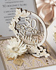 kartki scrapbooking 50 rocznica ślubu, złote gody, exploding box