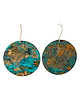 kolczyki z miedzi Kolczyki Błękitna planeta  4 cm