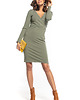 sukienki mini damskie Sukienka mini z kopertowym przodem T359, khaki