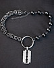 chokery Chainmail goth style * Dark Razor Choker * stal nierdzewna