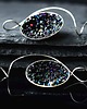 kolczyki wire wrapping Efektowne kolczyki z druzami czarnego minerału