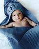 przewijaki i ręczniki dla dzieci Okrycie Kąpielowe z Kapturkiem Ręcznik Bawełna 75x75cm NAVY od BabyU