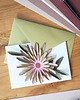 kartki scrapbooking Kartka z papierowym kwiatem oliwka