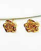 kolczyki pozłacane Złote kolczyki róże, eleganckie  sztyfty kwiatki
