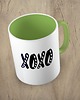 kubki Kolorowy kubek z hasłem XOXO nr 0 1 - mix kolorów