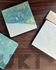 podkładki do kuchni Handmade Ceramic WhiteCopperWave coaster,2in1Candle Holder