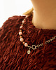 naszyjniki - inne Naszyjnik mix koraliki i łańcuszek