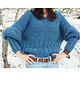 swetry damskie  Niebieski sweter handmade moher z wełną