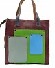 torby na ramię Torebka damska shopper, pojemna, skórzana ze skrawków kolorowa OLIVKA