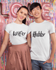 t-shirt damskie Koszulki dla pary Wifey & Hubby